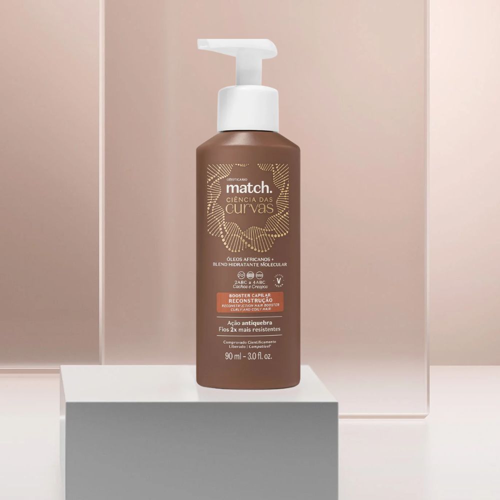 O Boticário Match. Ciências das Curvas Booster Reconstrução - Booster ricostituente capelli 90ml