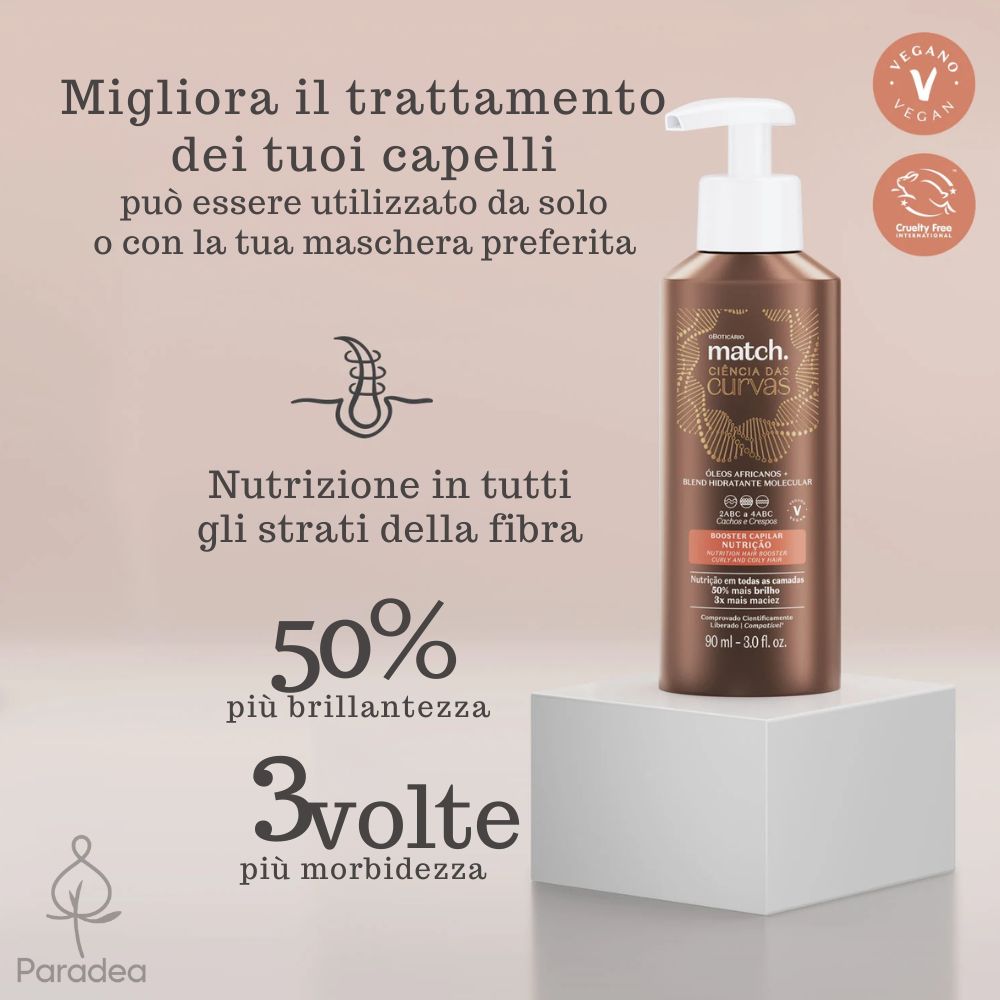 O Boticário Match. Ciências das Curvas Booster Nutrição - Booster nutritivo per capelli 90ml