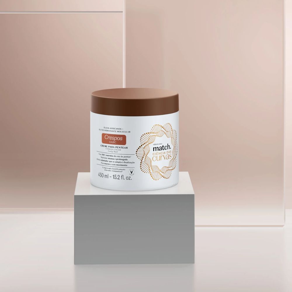 O Boticário Match. Ciências das Curvas Creme para Pentear - Crema districante capelli ricci 4ABC 450ml