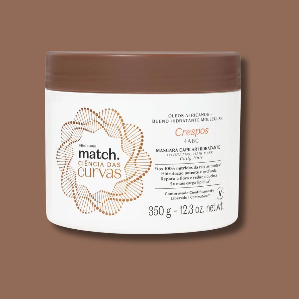 O Boticário Match. Ciências das Curvas Máscara Capilar - Maschera idratante capelli ricci 4ABC 350gr
