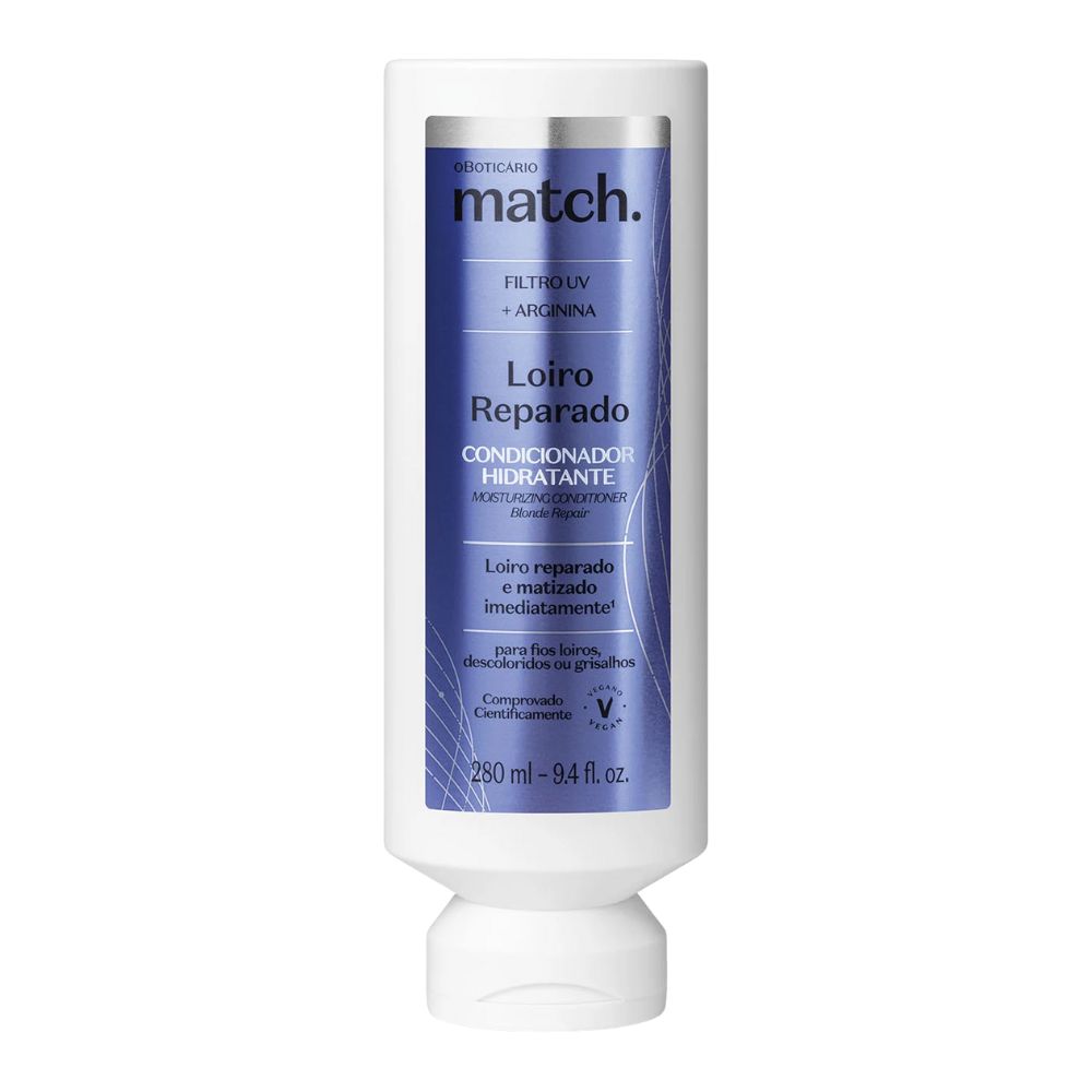 O Boticário Match. Condicionador Loiro Reparado - Balsamo idratante 280ml