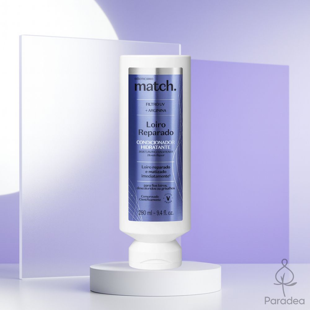 O Boticário Match. Condicionador Loiro Reparado - Balsamo idratante 280ml