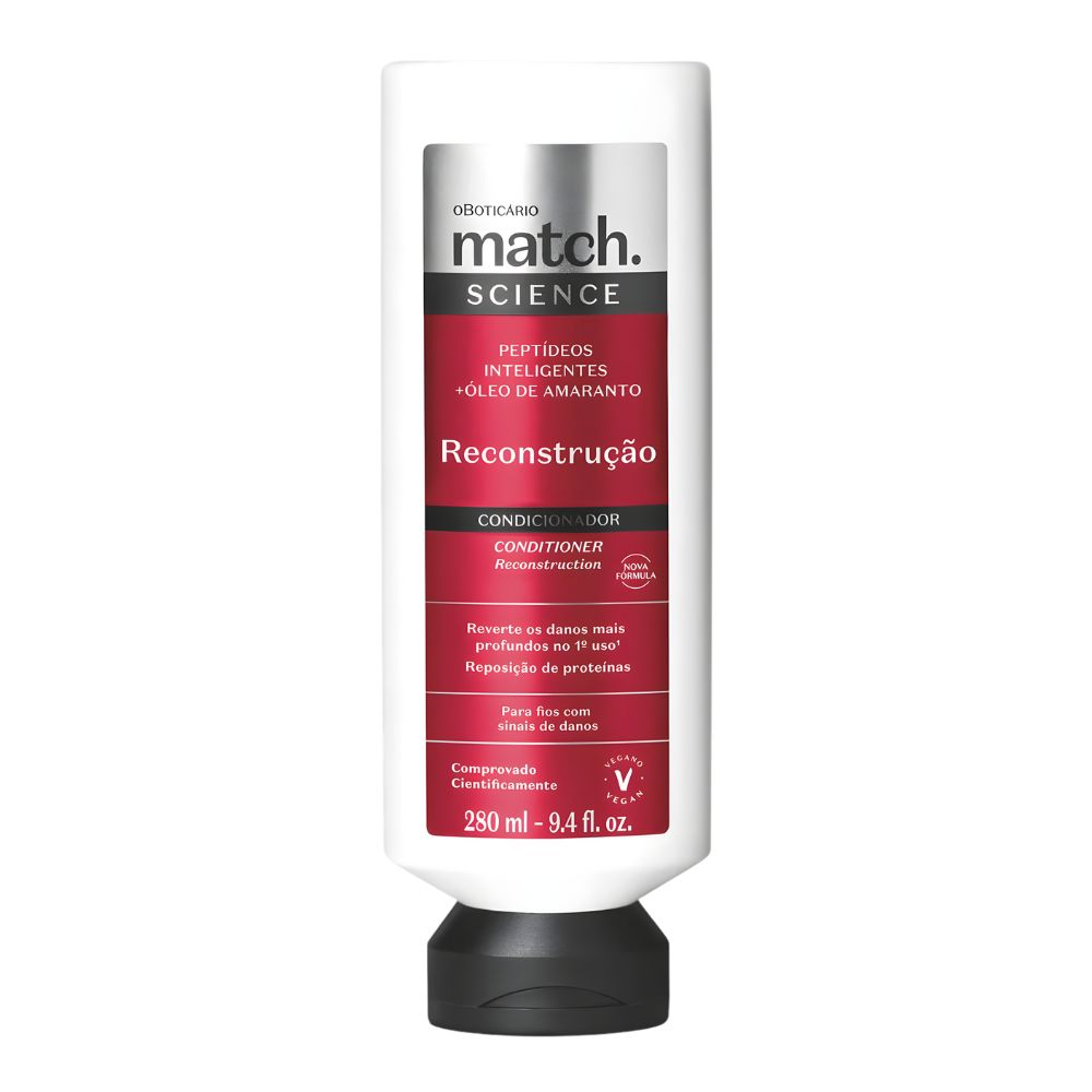 O Boticário Match. Condicionador Science Reconstrução - Balsamo Ricostruzione 250ml