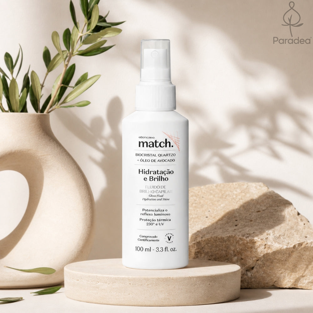 O Boticário Match. Fluído Hidratação e Brilho - Spray brillantezza 100ml
