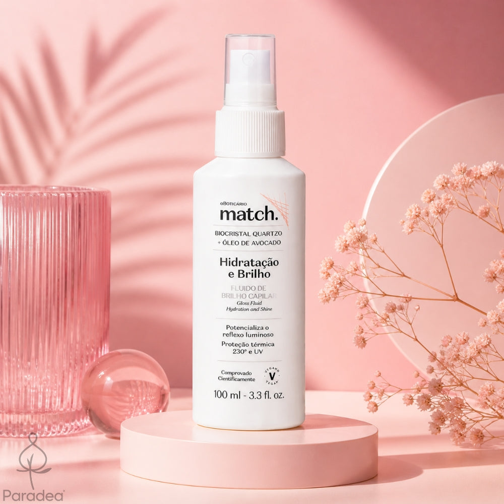 O Boticário Match. Fluído Hidratação e Brilho - Spray brillantezza 100ml