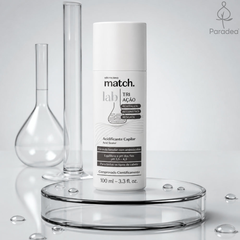 O Boticário Match. Lab Acidificante Tri Ação – Riequilibrio pH Capelli e Riparazione 100ml