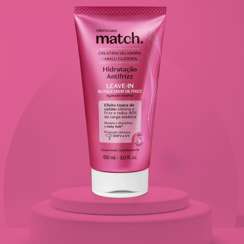 O BOTICÁRIO MATCH. Leave-In Bloqueador de Frizz - Leave in anticrespo 150ml