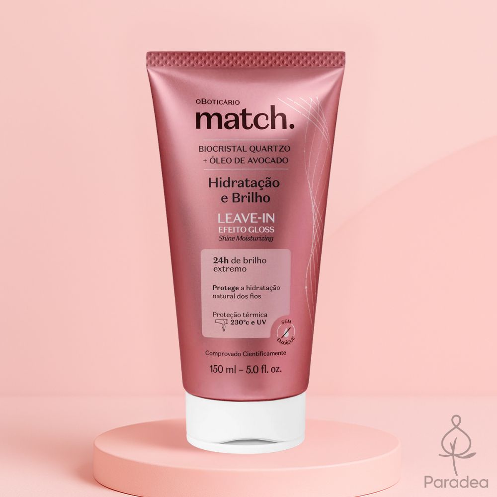 O Boticário Match. Hidratação e Brilho - Leave-in Effetto Gloss 150ml