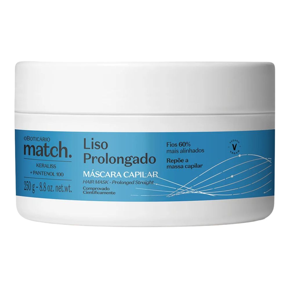 O Boticário Match. Liso Prolongado - Maschera per capelli 250gr