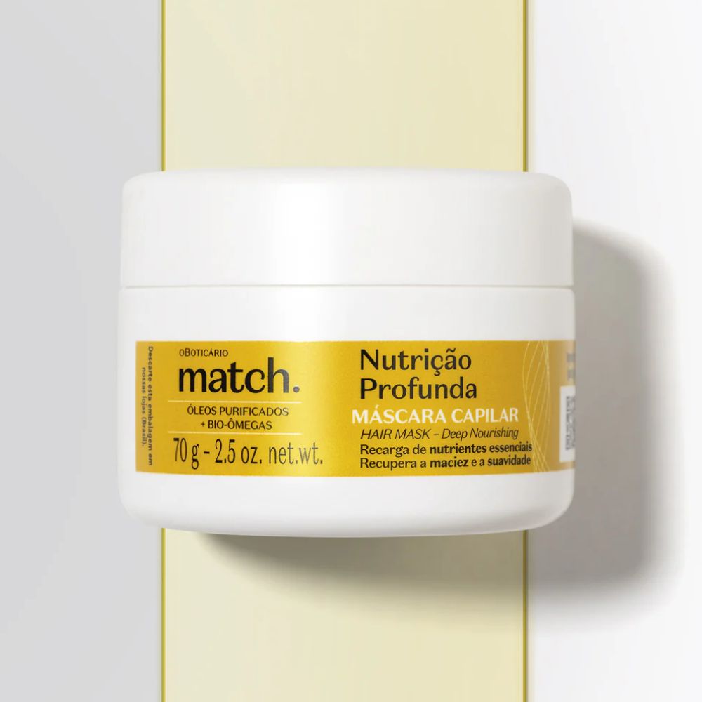 O Boticário Match. Máscara Capilar Nutrição Profunda - Maschera capelli nutriente 70gr