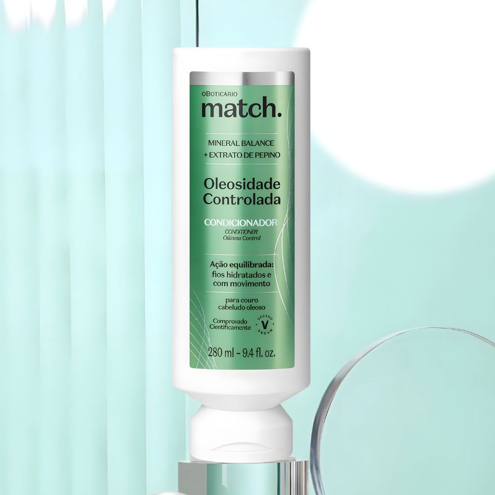 O Boticário Match. Condicionador Oleosidade Controlada - Balsamo capelli grassi 280ml