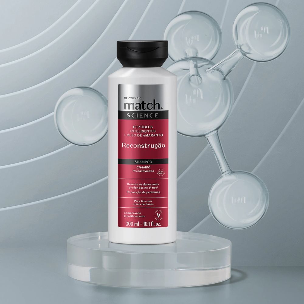 O Boticário Match. Shampoo Science Reconstrução - Shampoo Ricostruzione 250ml