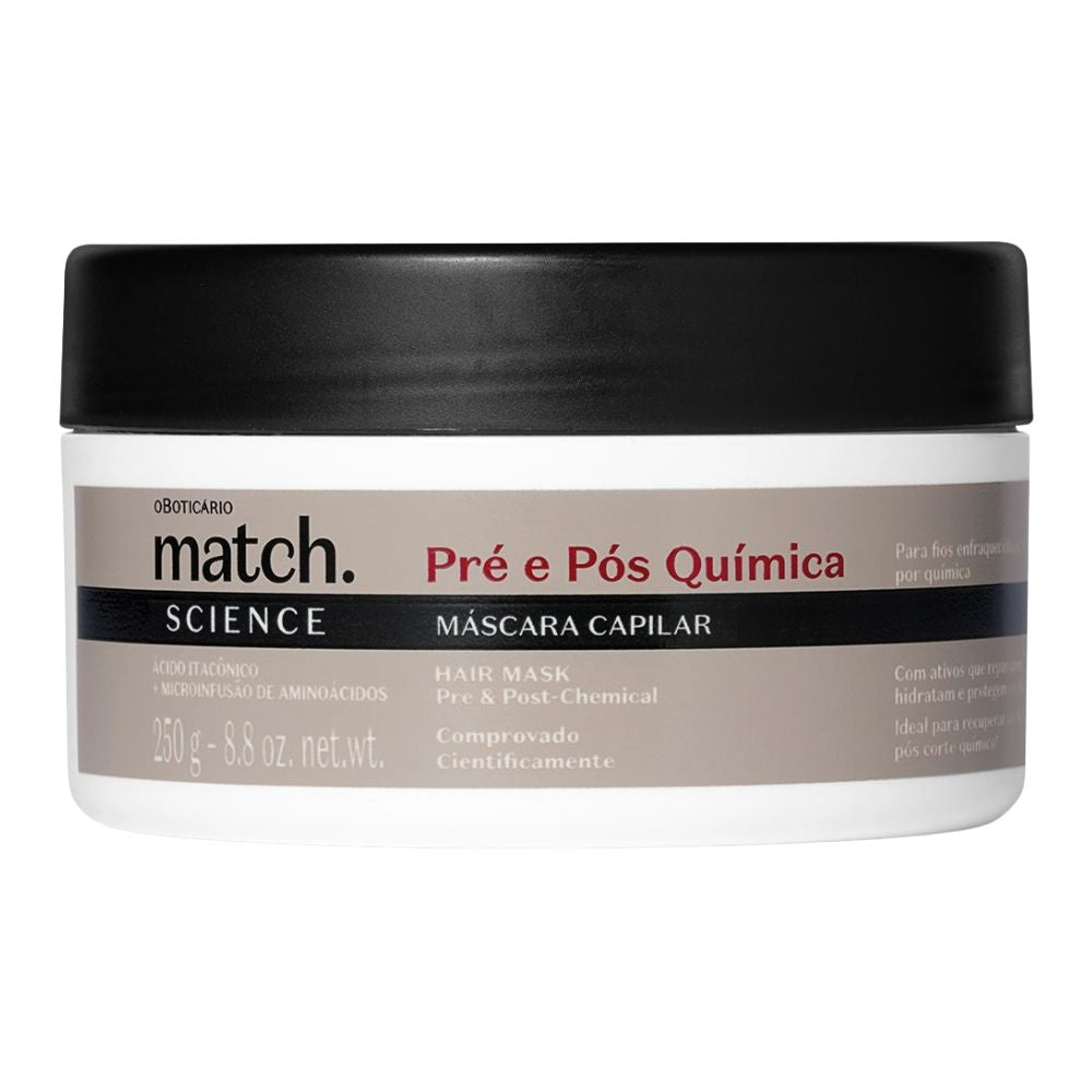 O Boticário Match. Science Pré e Pós-Química - Maschera per capelli 250gr