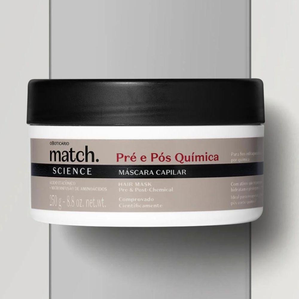 O Boticário Match. Science Pré e Pós-Química - Maschera per capelli 250gr