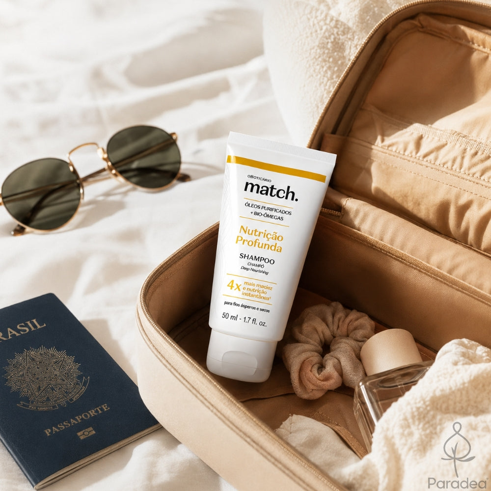 O Boticário Match. Shampoo Nutrição Profunda - Shampoo nutriente travel size 50ml