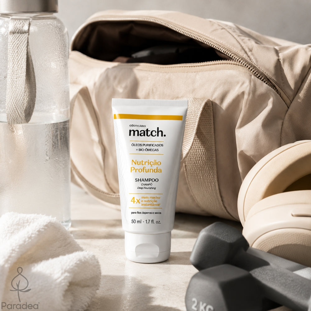 O Boticário Match. Shampoo Nutrição Profunda - Shampoo nutriente travel size 50ml