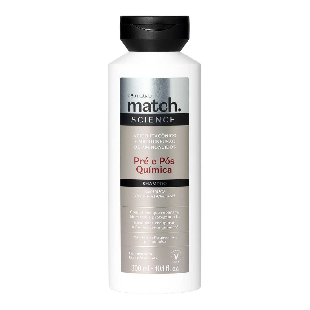 O Boticário Match. Science Pré e Pós-Química - Shampoo 300ml