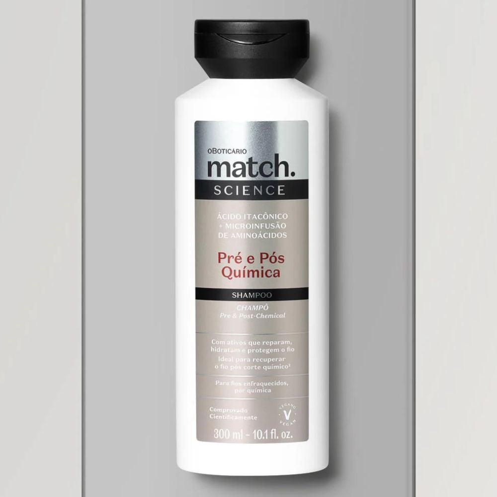 O Boticário Match. Science Pré e Pós-Química - Shampoo 300ml