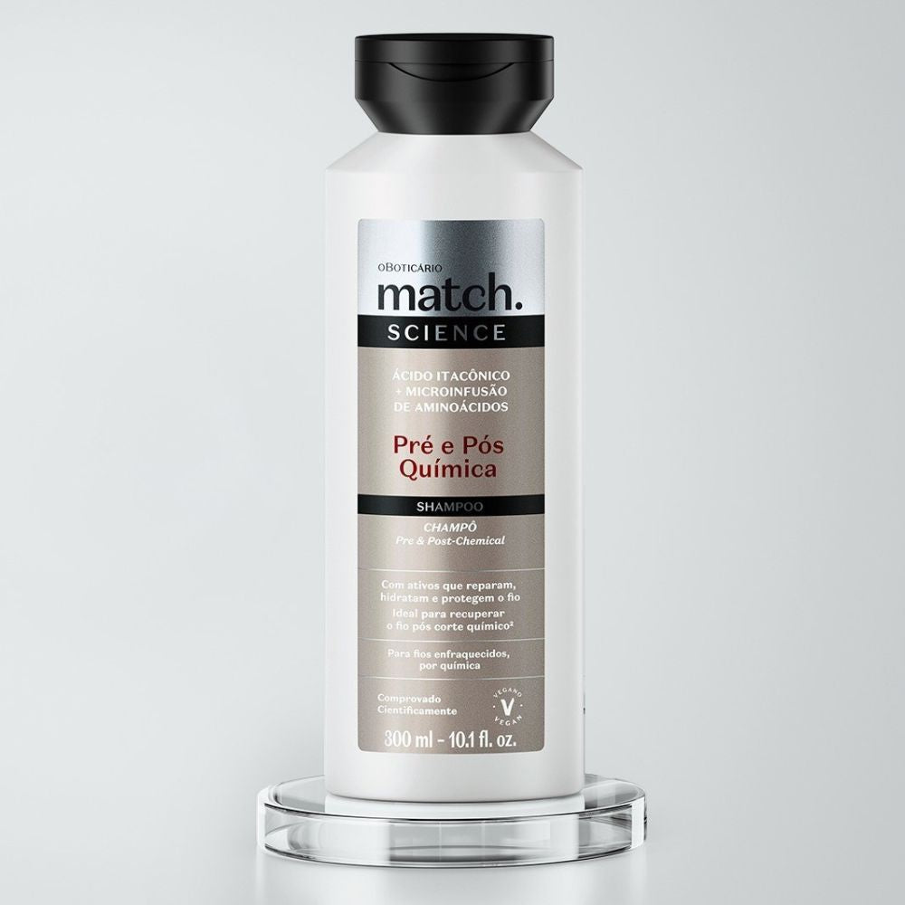 O Boticário Match. Science Pré e Pós-Química – Shampoo + Balsamo + Maschera