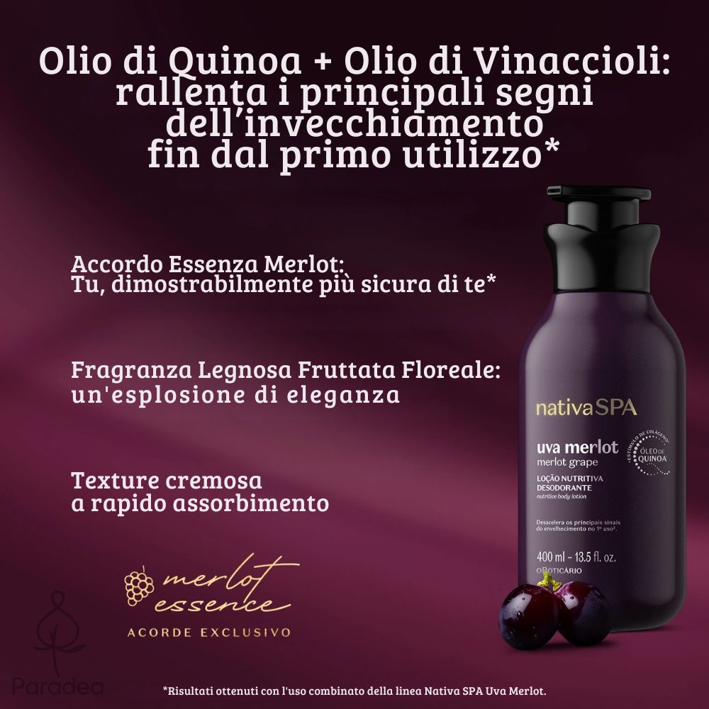 Nativa SPA Loção Nutritiva Uva Merlot - Lozione corpo 400ml