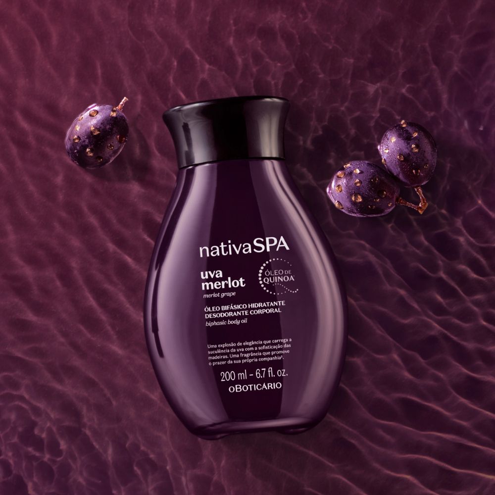 Nativa SPA Óleo Bifásico Hidratante Corporal Uva Merlot - Olio corpo bifasico 200ml