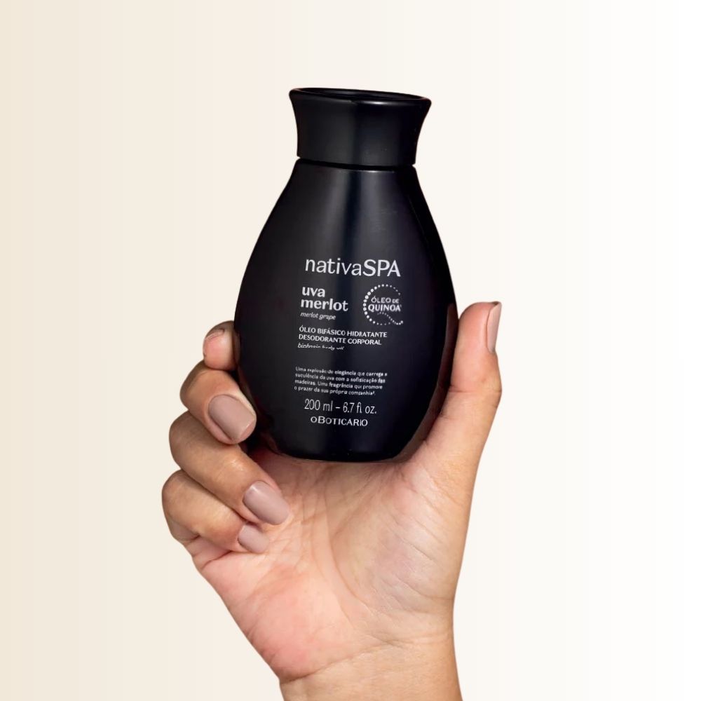 Nativa SPA Óleo Bifásico Hidratante Corporal Uva Merlot - Olio corpo bifasico 200ml