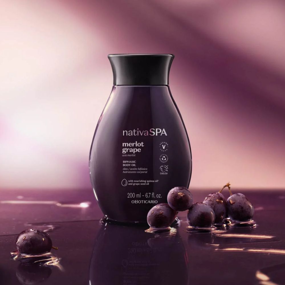 Nativa SPA Óleo Bifásico Hidratante Corporal Uva Merlot - Olio corpo bifasico 200ml