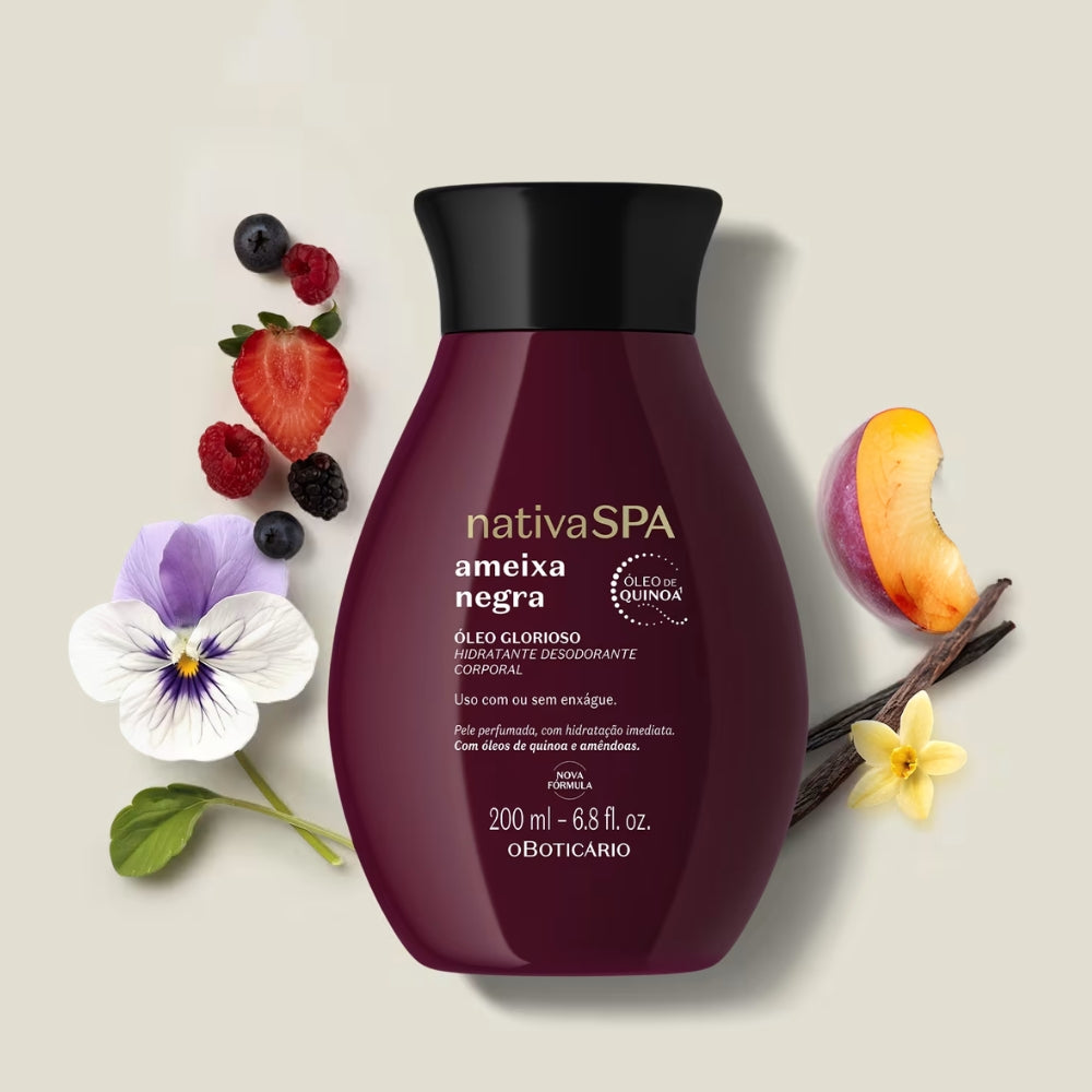 Nativa SPA Óleo Glorioso Hidratante Ameixa Negra - Olio idratante corpo Prugna Nera 200ml