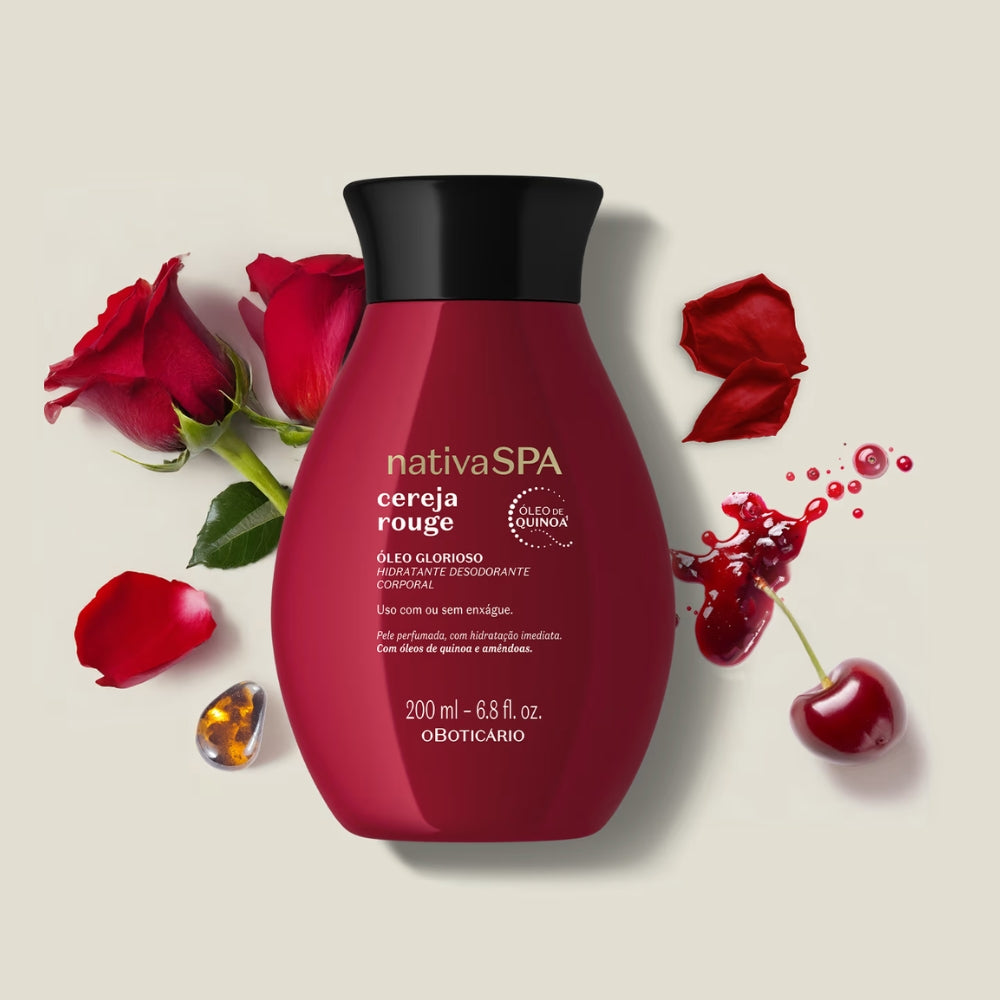 Nativa SPA Óleo Glorioso Hidratante Cereja Rouge - Olio Corpo Ciliegia 200ml