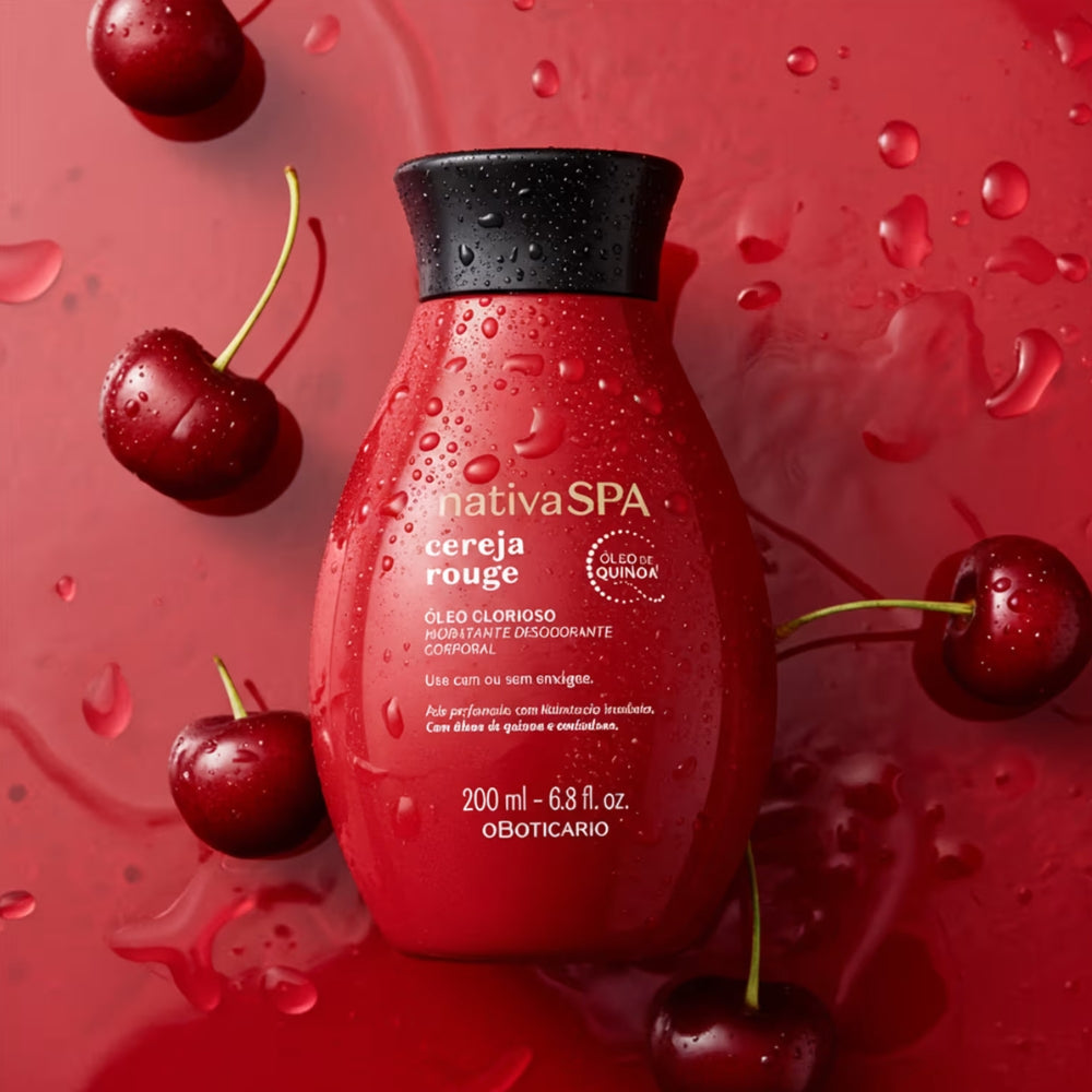 Nativa SPA Óleo Glorioso Hidratante Cereja Rouge - Olio Corpo Ciliegia 200ml
