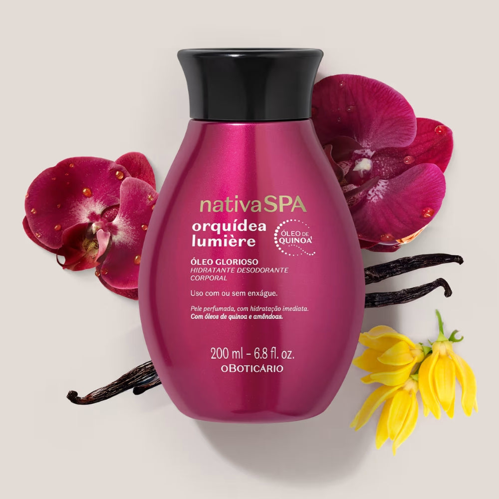 Nativa SPA Óleo Glorioso Hidratante Orquídea Lumière - Olio corpo profumato 200ml