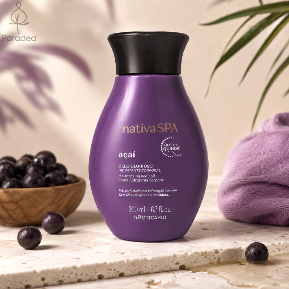 Nativa SPA Set Açaí – Lotion et huile hydratantes pour le corps