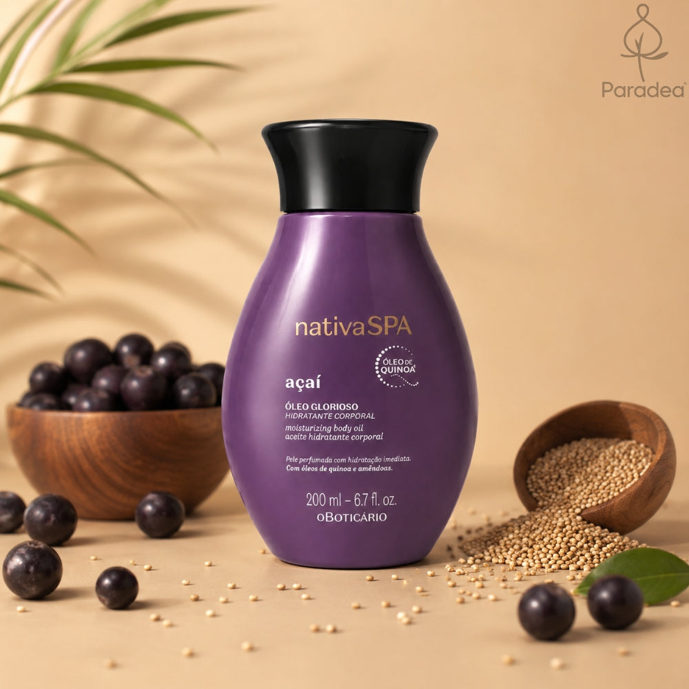 Nativa SPA Açaí-Geschenkset – feuchtigkeitsspendendes Körperöl und Handcreme