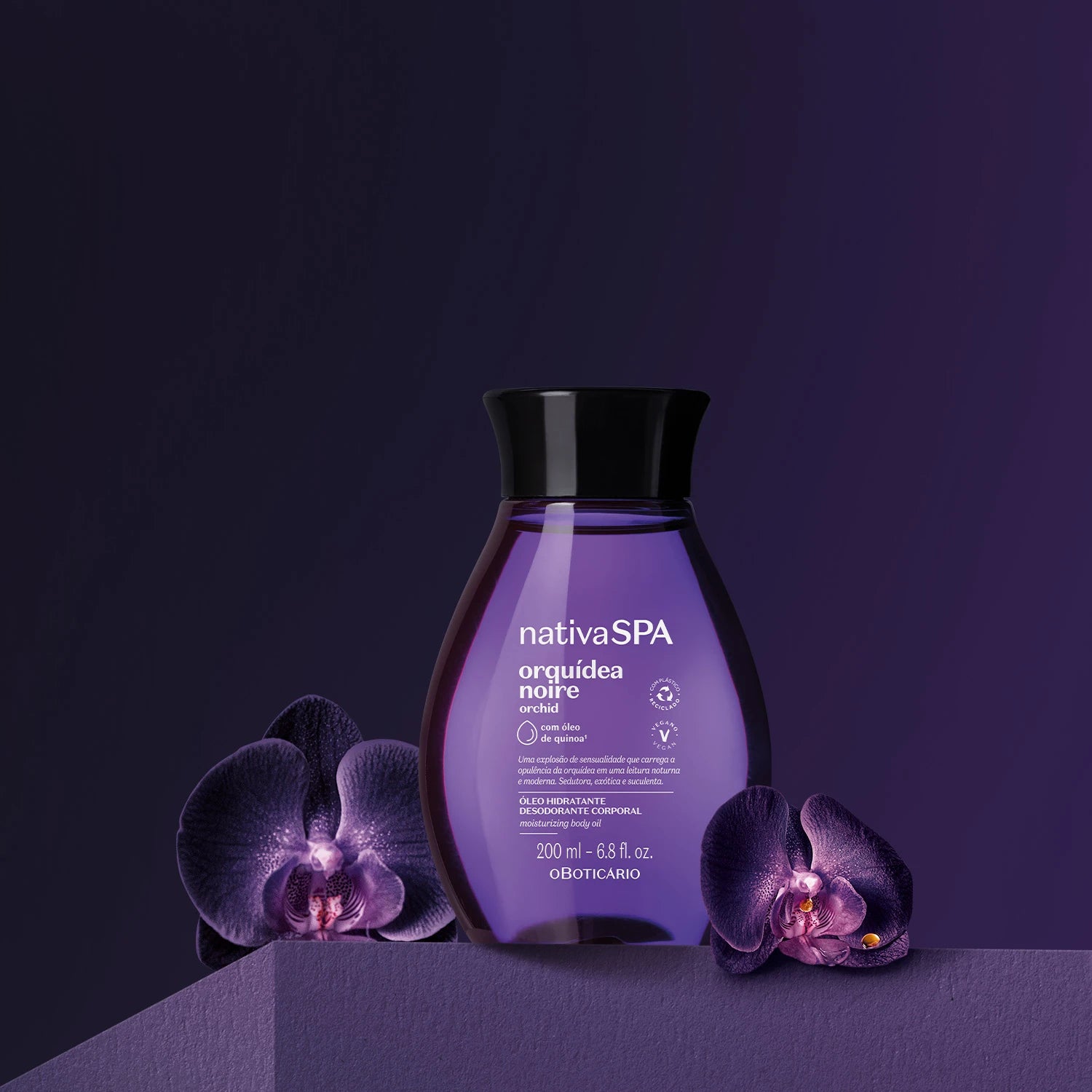 NATIVA SPA Óleo Corporal Hidratante Orquídea Noire - Olio corpo idratante Orchidea Nera 200ml