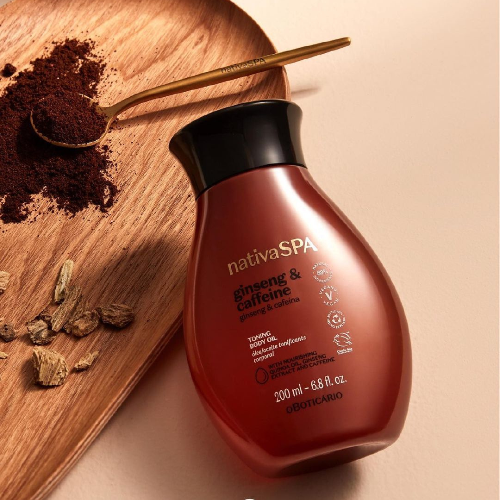 Nativa Spa Óleo Hidratante Ginseng &amp; Cafeína – Ginseng &amp; Koffein tonisierendes Körperöl 200 ml