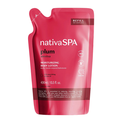 NATIVA SPA Refil Loção Hidratante Corporal Ameixa 400ml - Plum body lotion refill