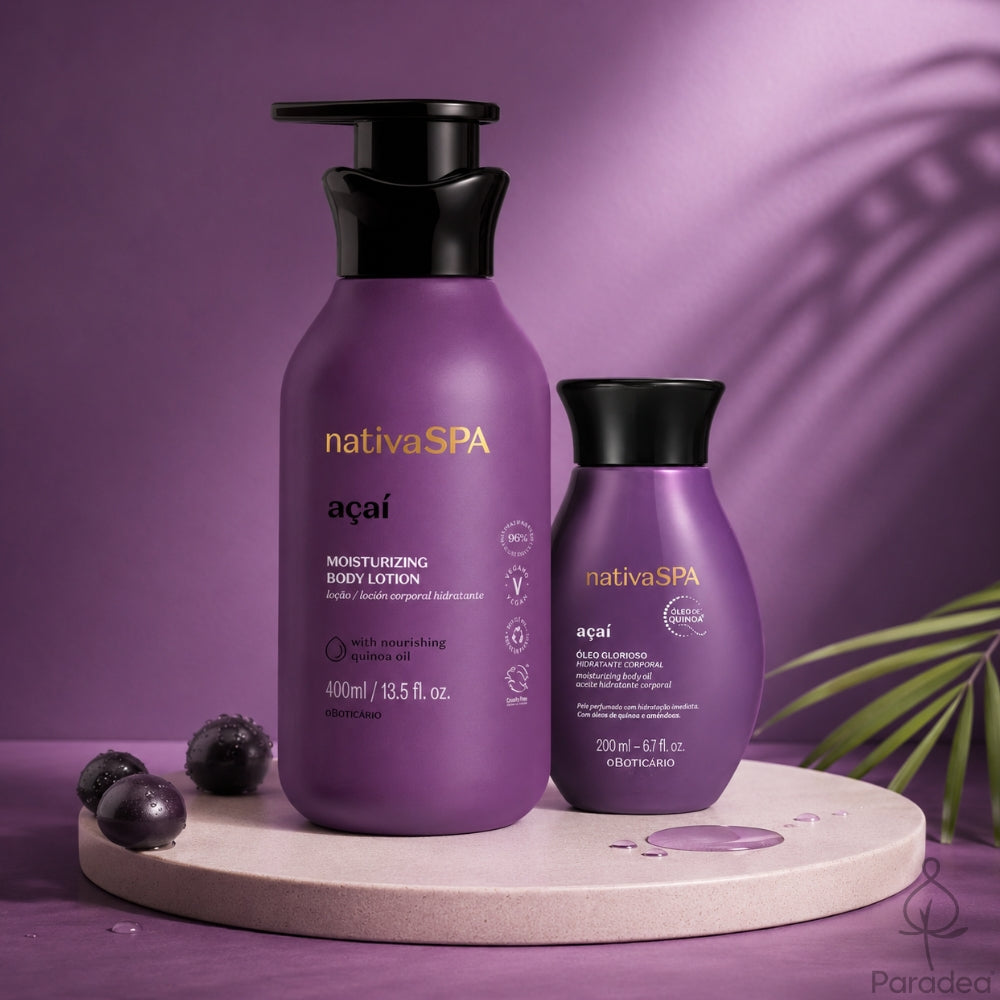 Nativa SPA Set Açaí – Feuchtigkeitsspendende Körperlotion und Öl
