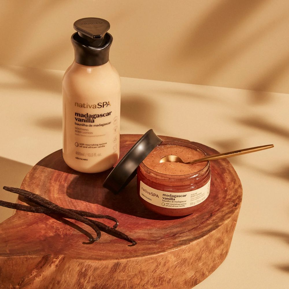 Nativa SPA Set Baunilha de Madagascar – Scrub esfoliante & Lozione corpo idratante