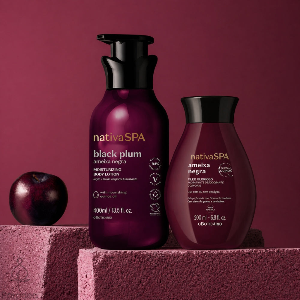 Nativa SPA Coffret Ameixa Negra – Lotion + Huile Hydratante Corps