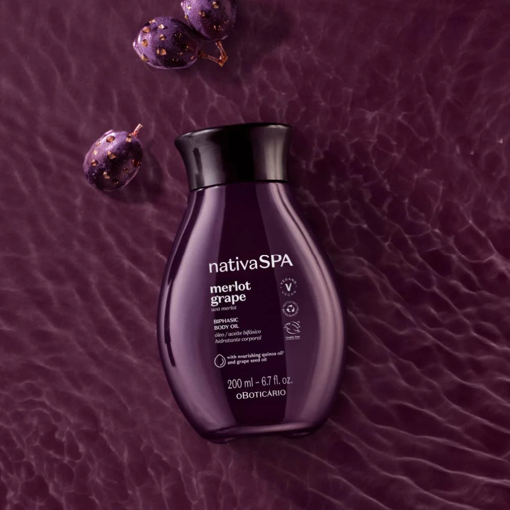 Nativa SPA Set Uva Merlot – Esfoliante corpo + Olio corpo bifasico