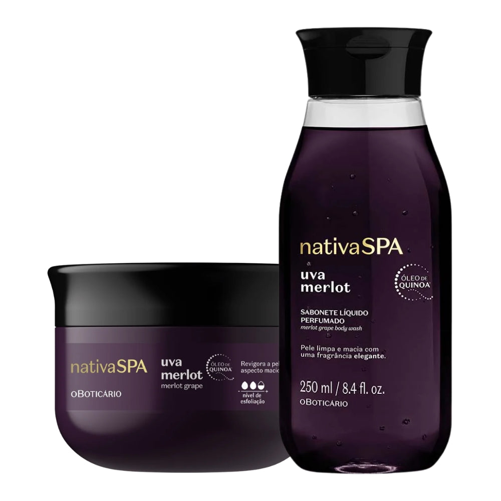 Nativa SPA Set Uva Merlot – Scrub esfoliante + Bagnoschiuma