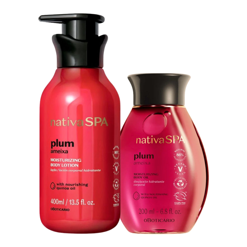 Nativa SPA Ameixa Geschenkset – Feuchtigkeitsspendende Körperlotion und Öl