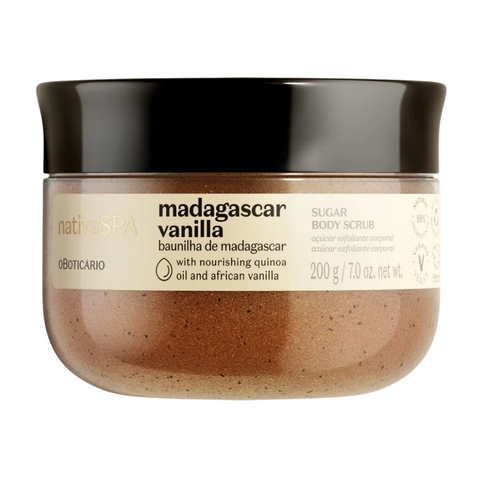 NATIVA SPA Açúcar Exfoliante Baunilha de Madagascar 200GR - Exfoliating scrub Madagascar Vanilla