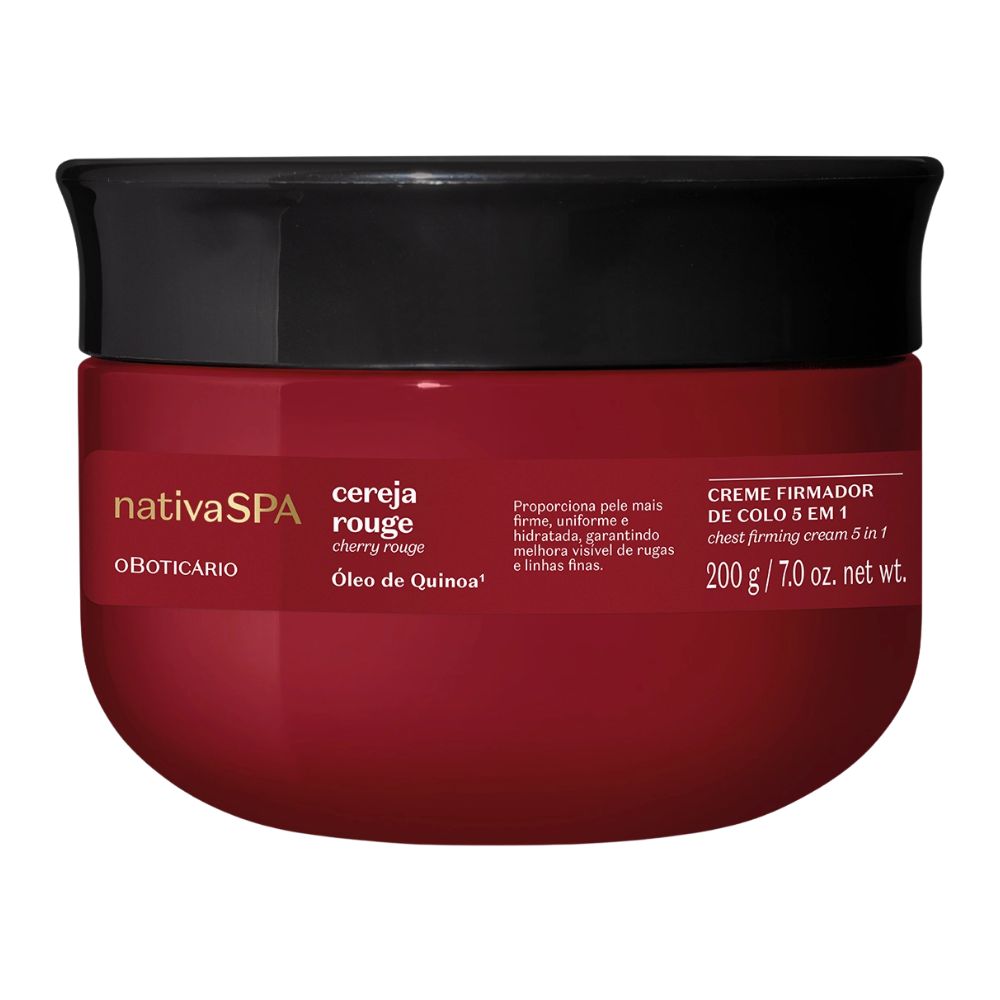 Nativa Spa Cereja Rouge Creme Firmador de Colo 5 em 1 - Crema rassodante décolleté 200gr