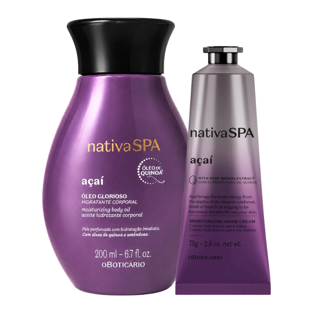 Nativa SPA Kit regalo Açaí - Olio idratante corpo & Crema mani