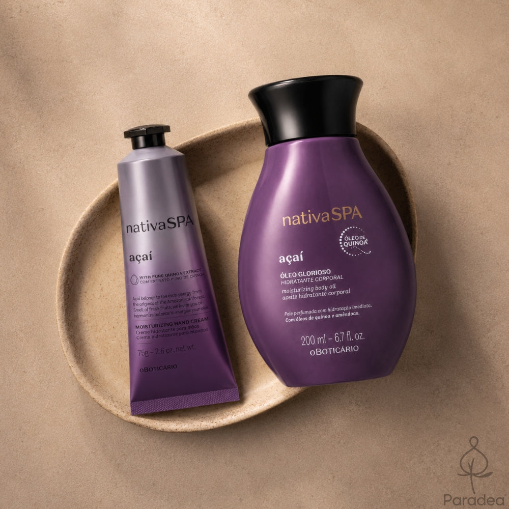 Nativa SPA Kit regalo Açaí - Olio idratante corpo & Crema mani