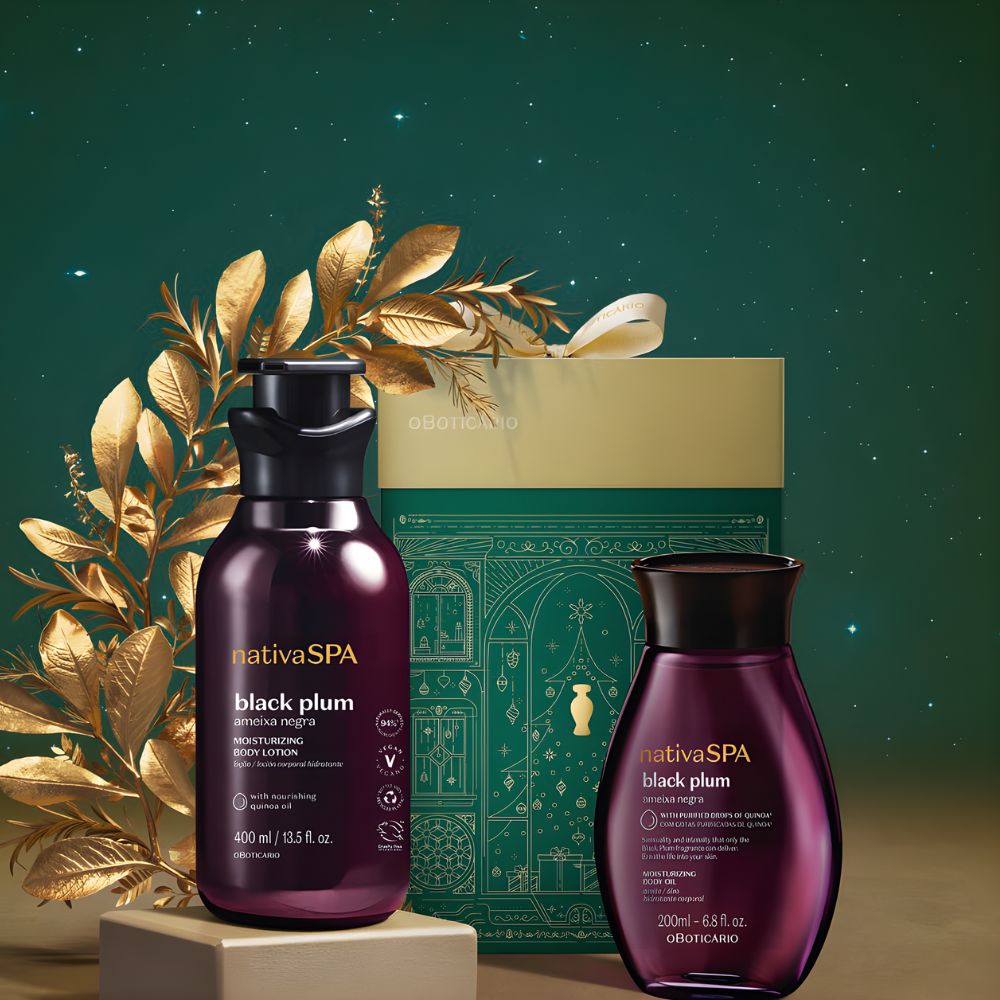 Nativa Spa Cofanetto regalo Ameixa Negra - Lozione corpo & Olio corpo Prugna Nera