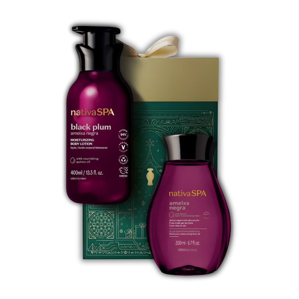 Nativa Spa Cofanetto regalo Ameixa Negra - Lozione corpo & Olio corpo Prugna Nera