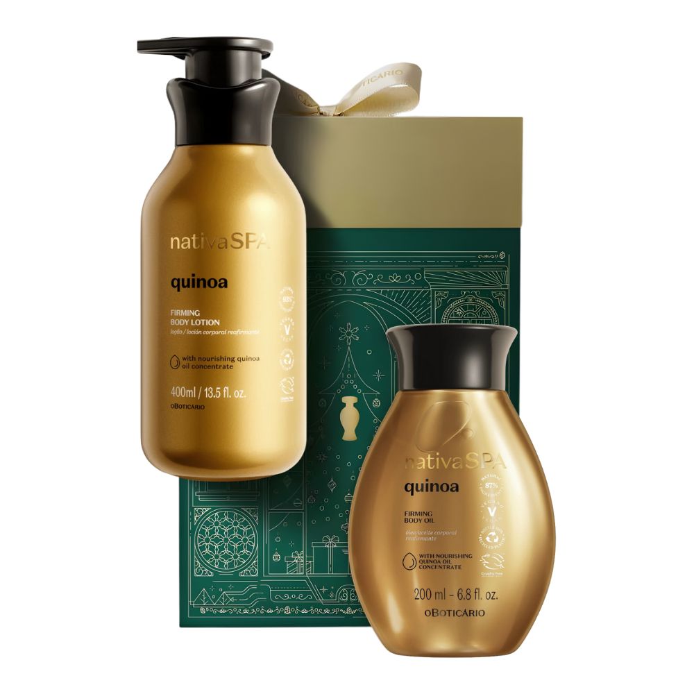 Nativa Spa Cofanetto regalo Quinoa - Lozione rassodante corpo & Olio idratante corpo