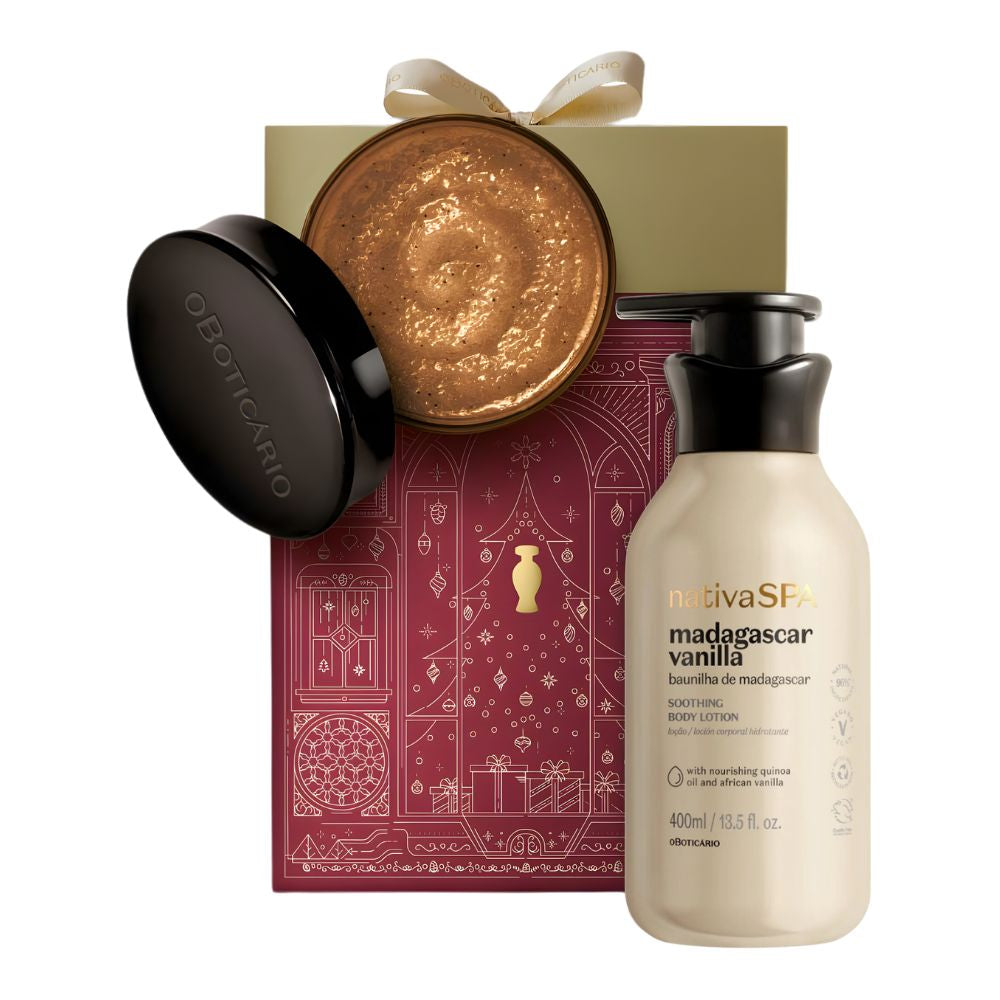 Nativa Spa Coffret de Natal Baunilha de Madagáscar - Scrub & Lozione idratante corpo